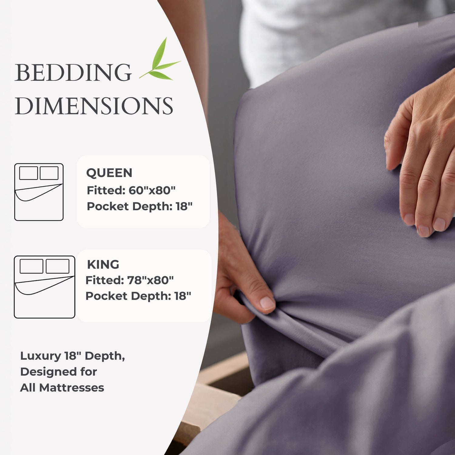 Bamboo Fitted Sheet - Platinum