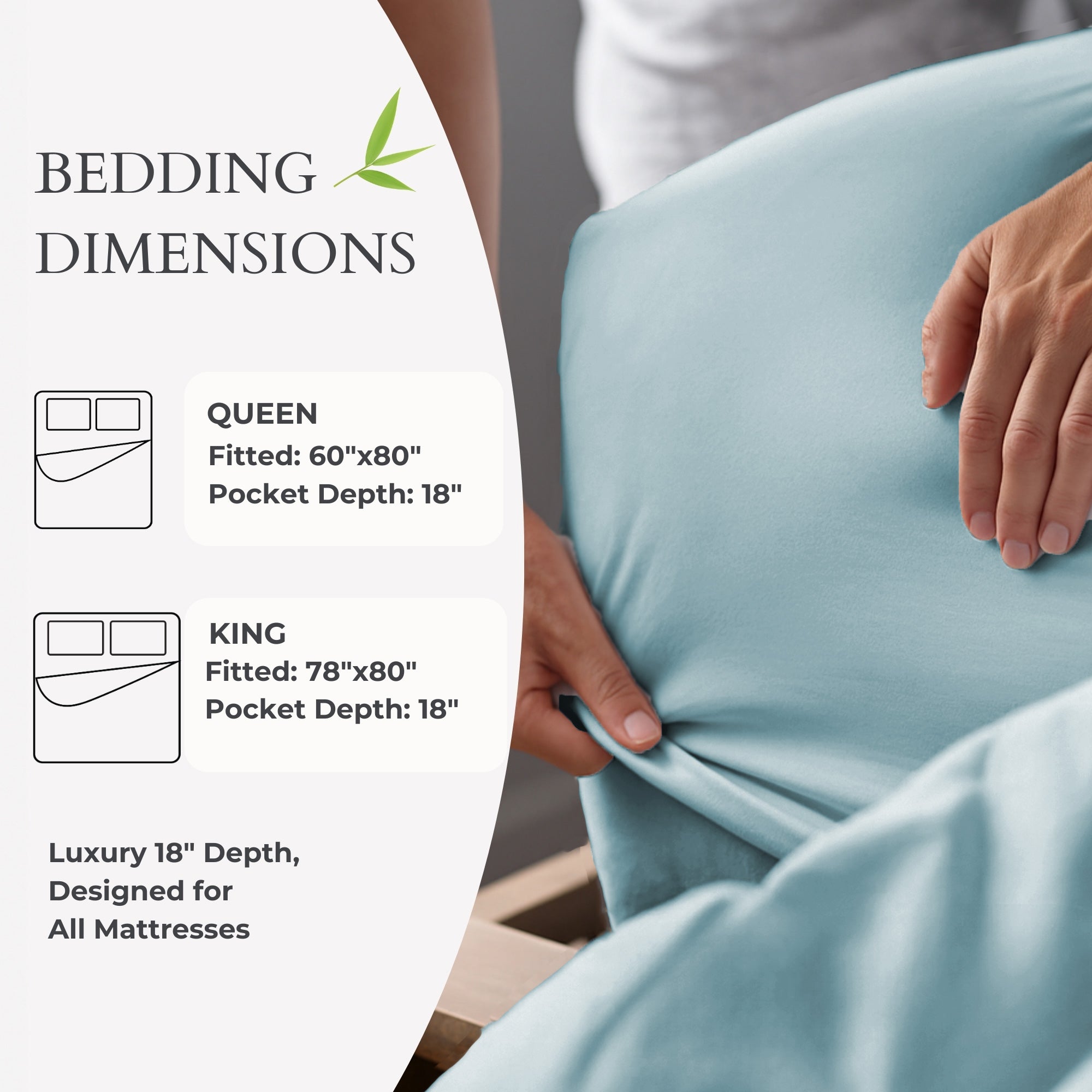 Bamboo Fitted Sheet - Sky - Final Sale/No Returns