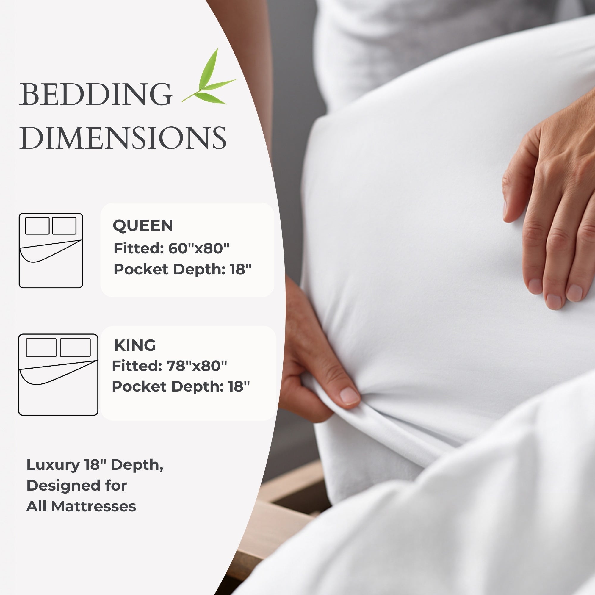 Bamboo Fitted Sheet - White