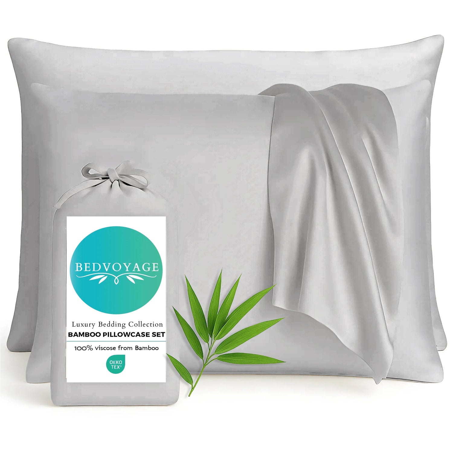 Bamboo Pillowcase Set - Stone