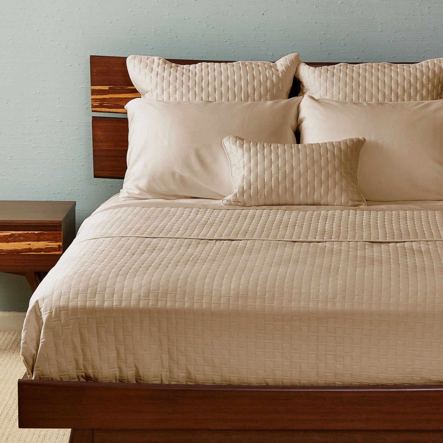 Bamboo Quilted Coverlet- Champagne - Final Sale/No Returns