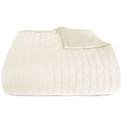 Bamboo Quilted Coverlet - Ivory