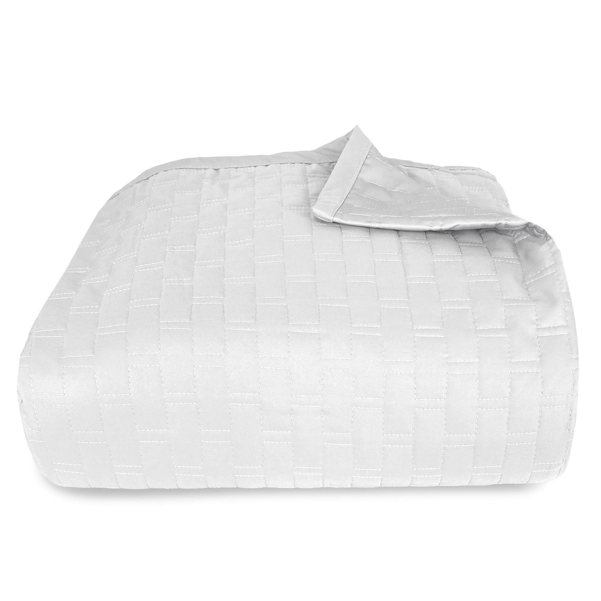 Bamboo Quilted Coverlet- White