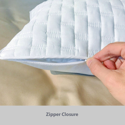 Bamboo Quilted Decorative Pillow - Platinum