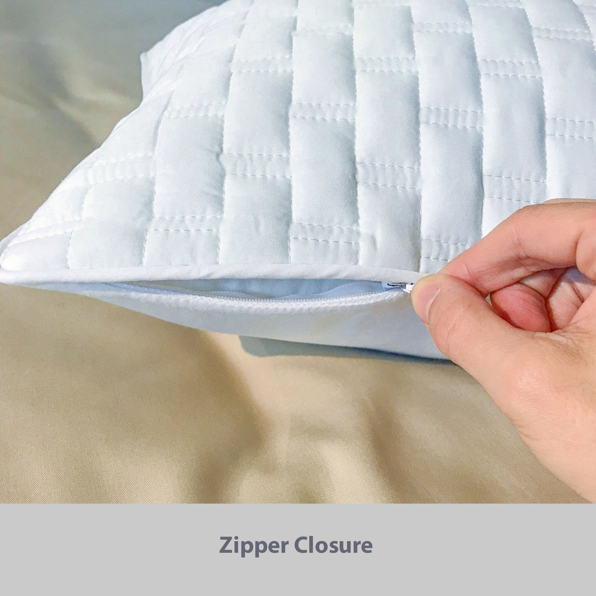 Bamboo Quilted Decorative Pillow - Ivory
