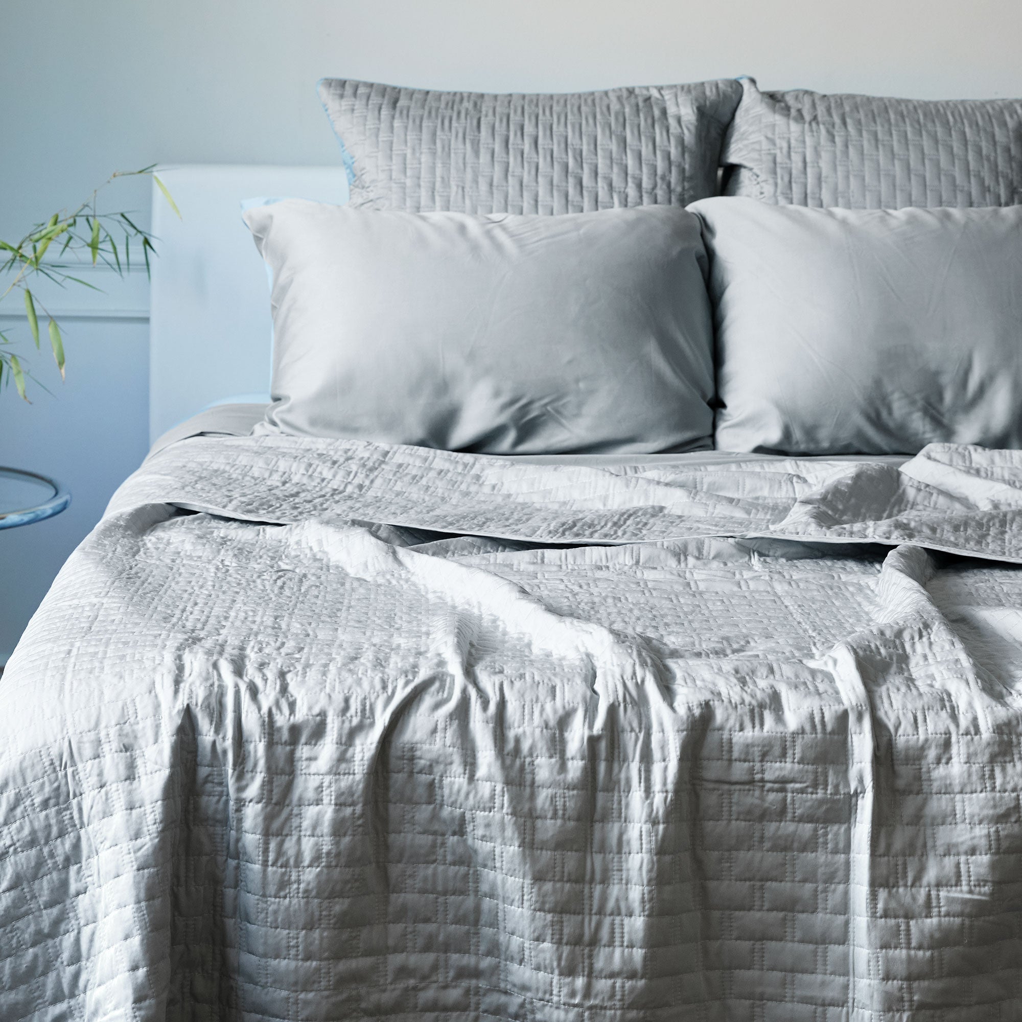 Bamboo Quilted Euro Sham 1 Piece - Stone