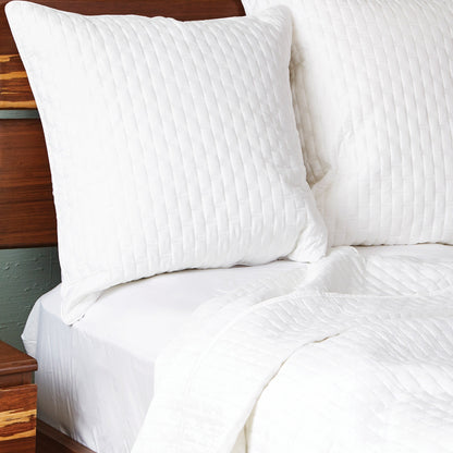 Bamboo Quilted Euro Sham 1 Piece - White