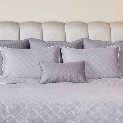 Bamboo Quilted Decorative Pillow - Platinum