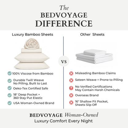 Bamboo Bed Sheet Set - Ivory