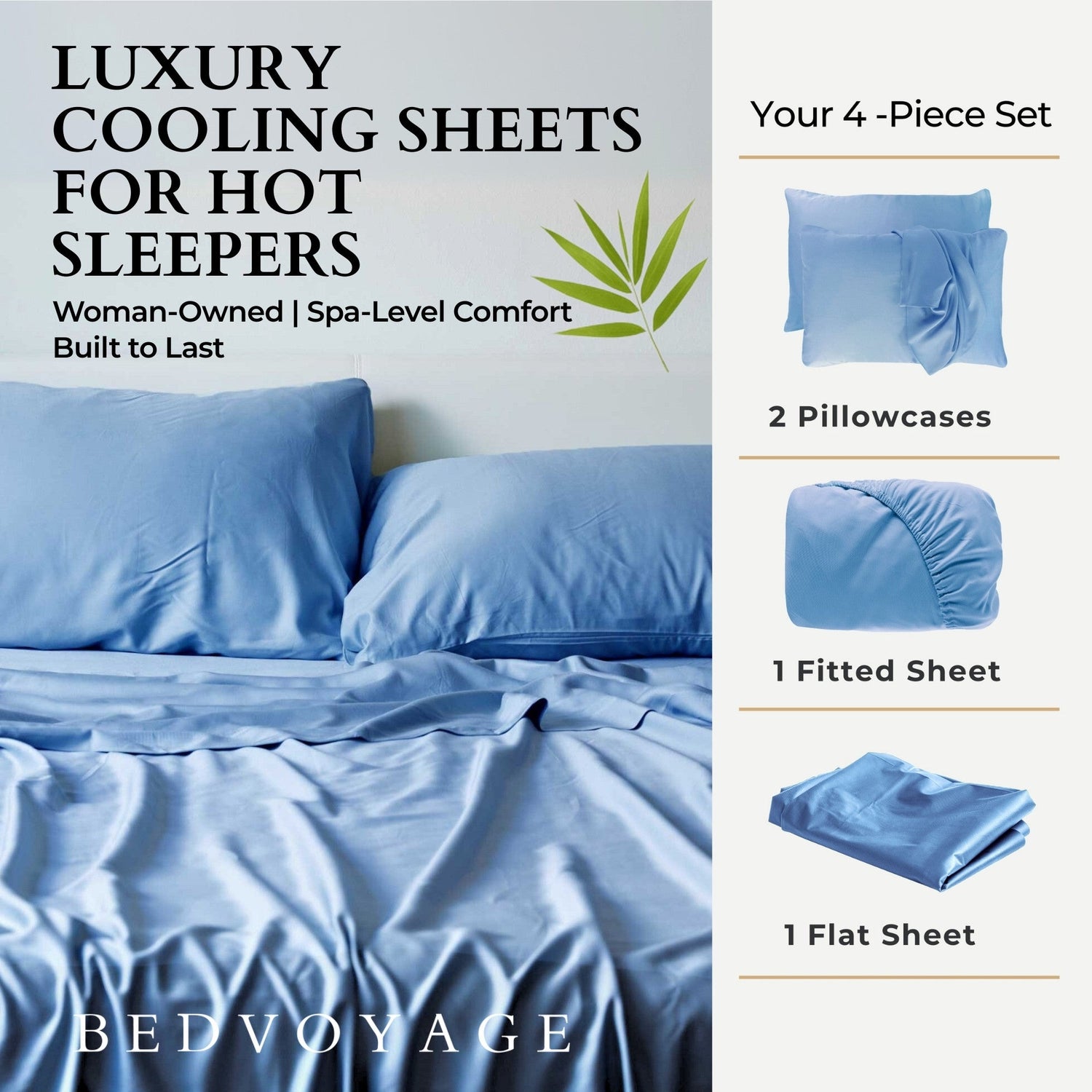 Bamboo Bed Sheet Set - Ocean