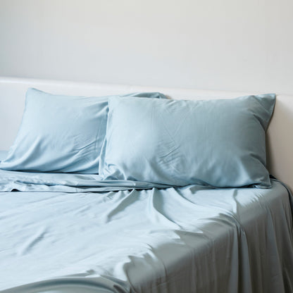 Bamboo Fitted Sheet - Sky - Final Sale/No Returns