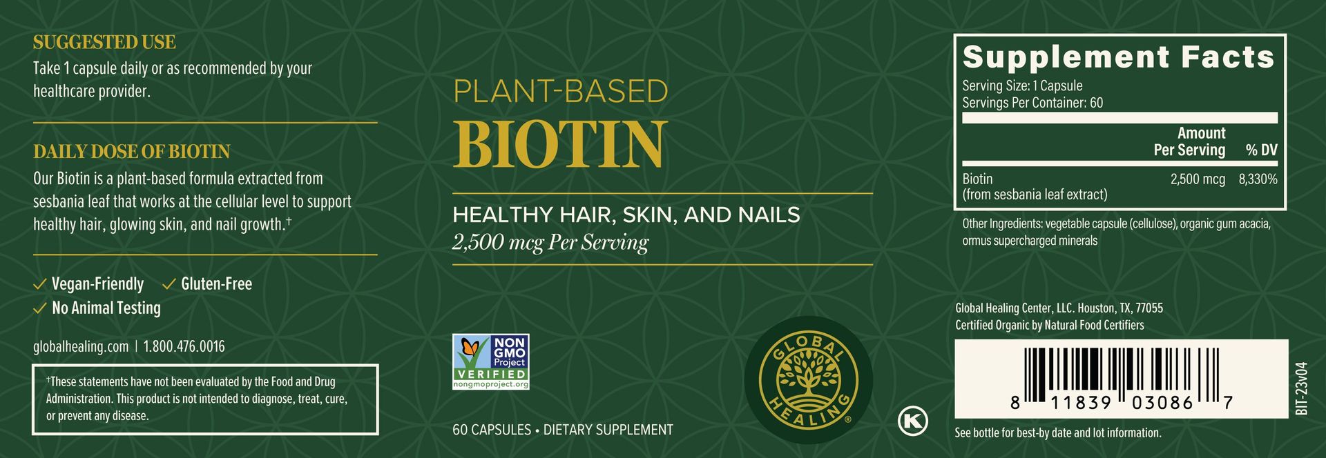 Biotin 60 Capsules