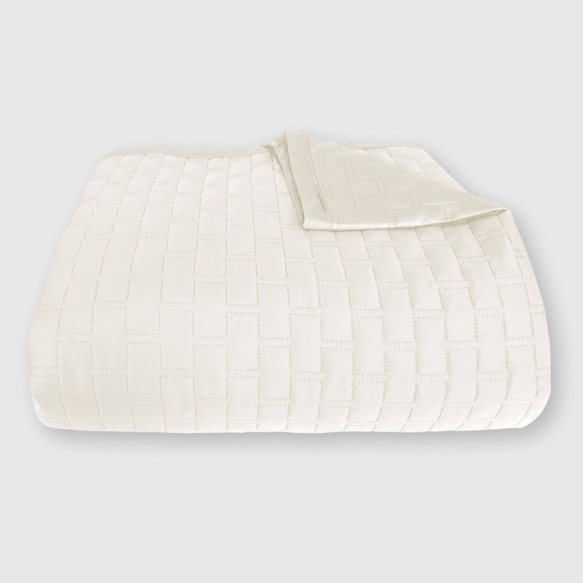Bamboo Quilted Coverlet - Ivory