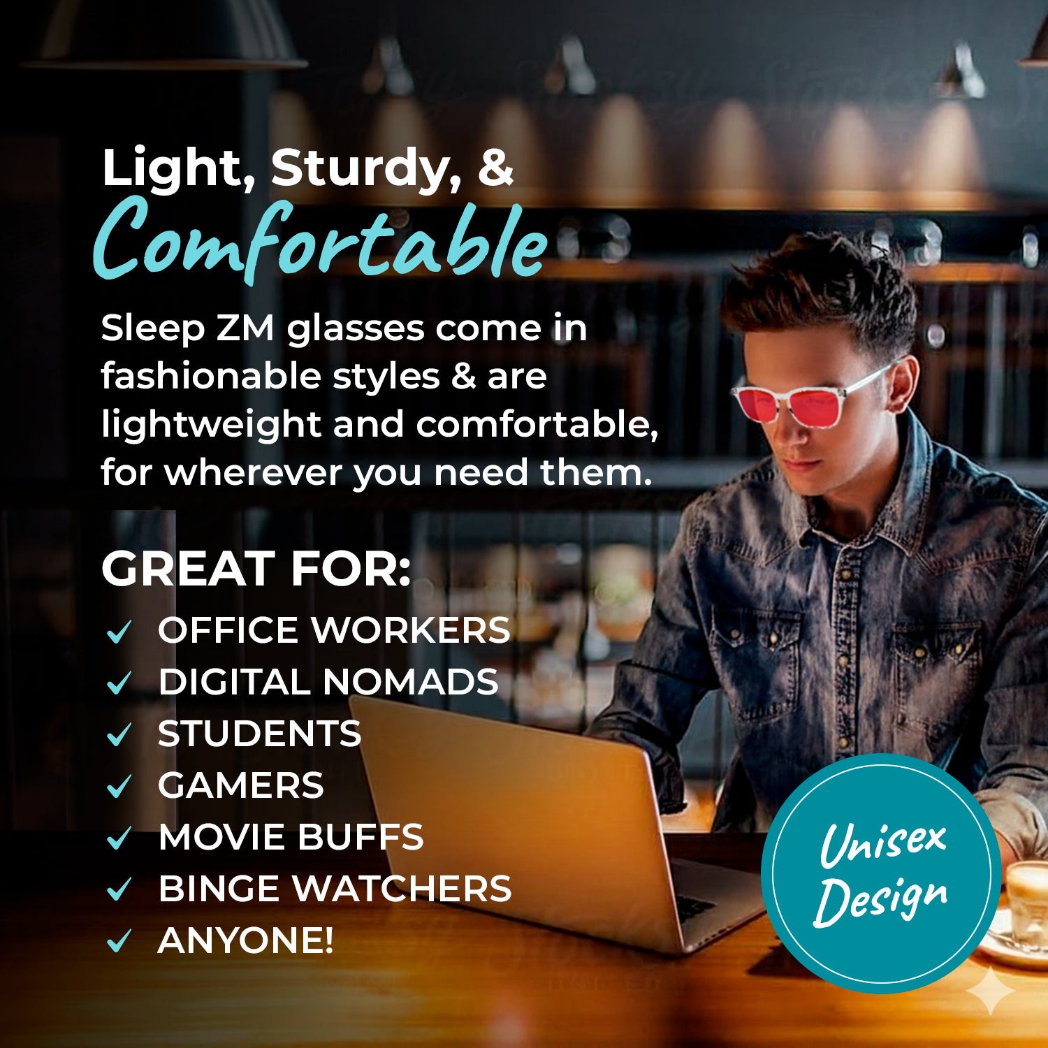 Night-timeMax Wayfarer Blue Light Blocking Glasses - Crystal