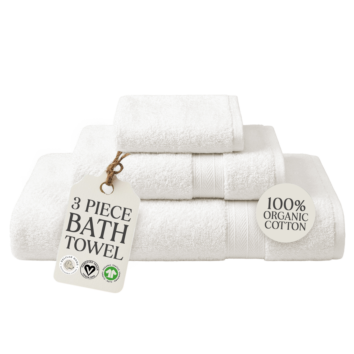 100% Organic Cotton Bath Towels Collection