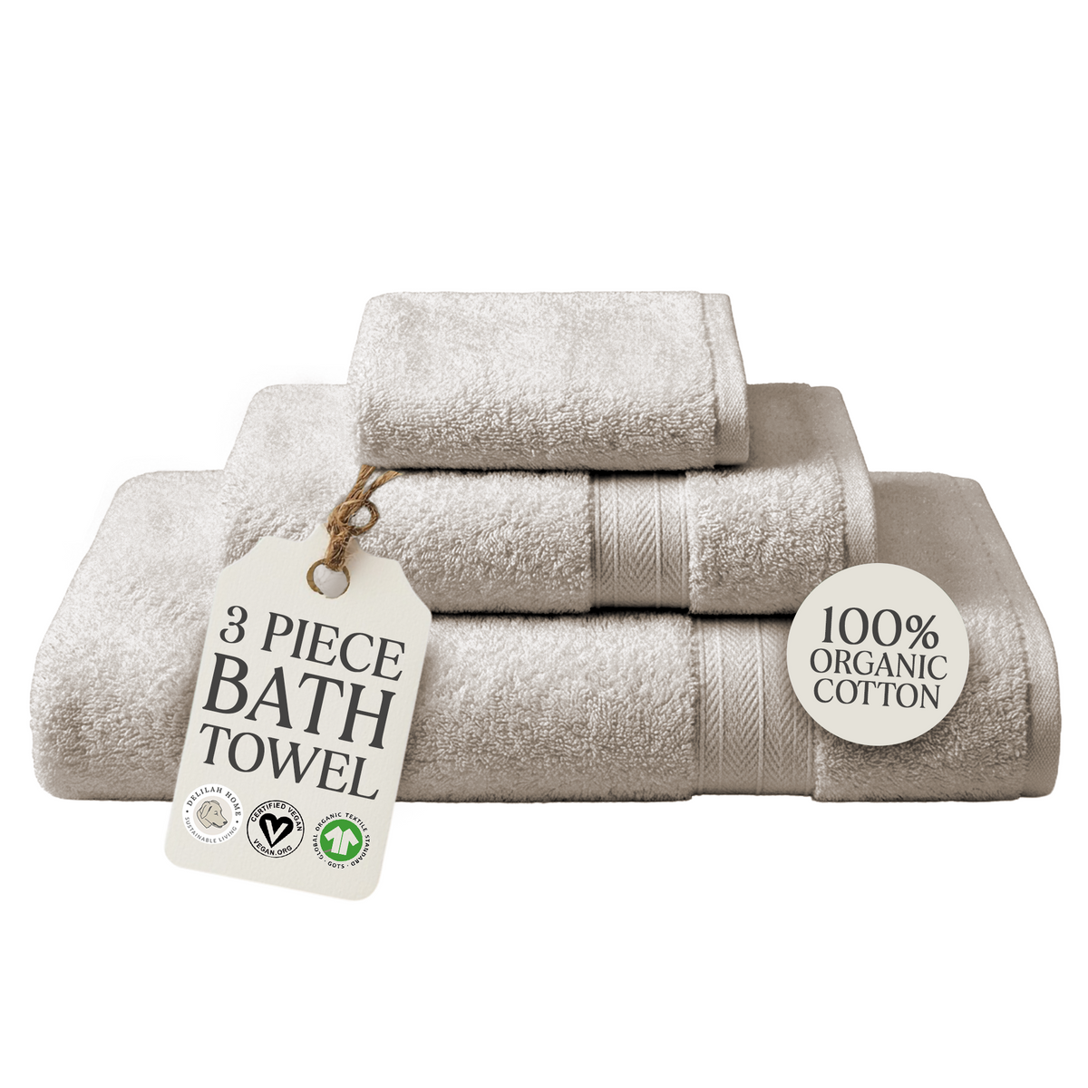 100% Organic Cotton Bath Towels Collection