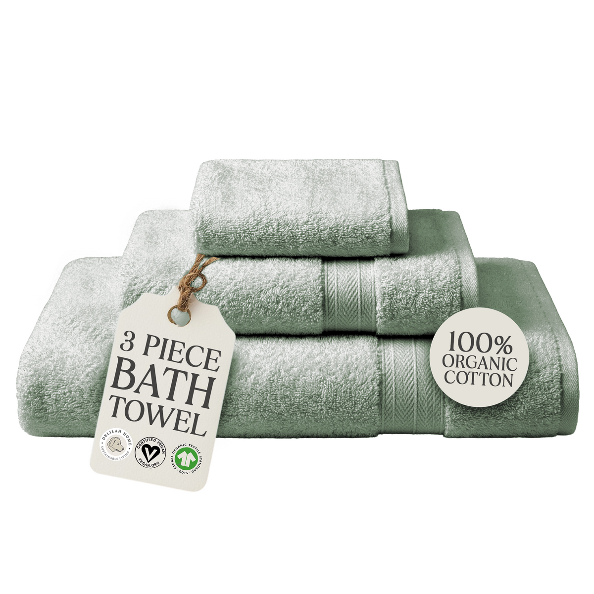 100% Organic Cotton Bath Towels Collection