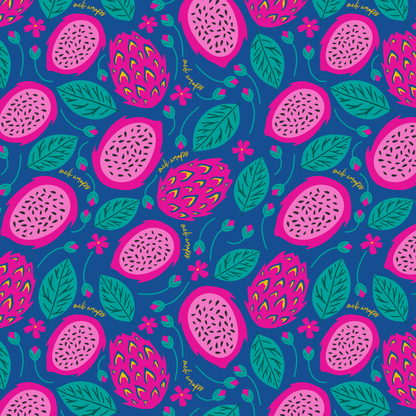 Beeswax Wrap Bulk Roll - Dragonfruit Print