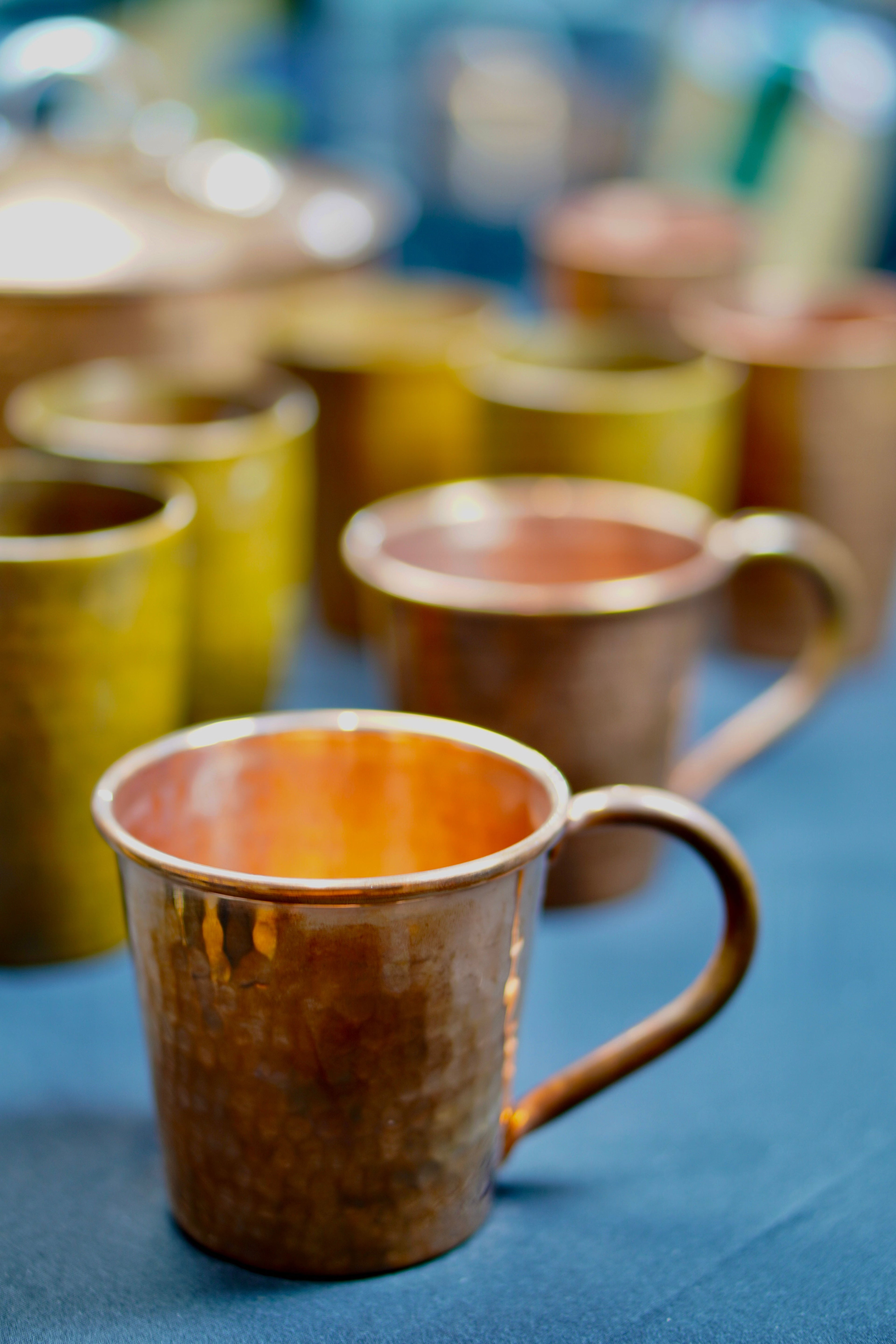 Solid Copper Mule Mug, Copper Handle, 12 oz