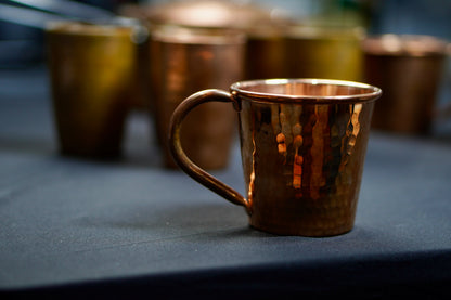 Solid Copper Mule Mug, Copper Handle, 12 oz