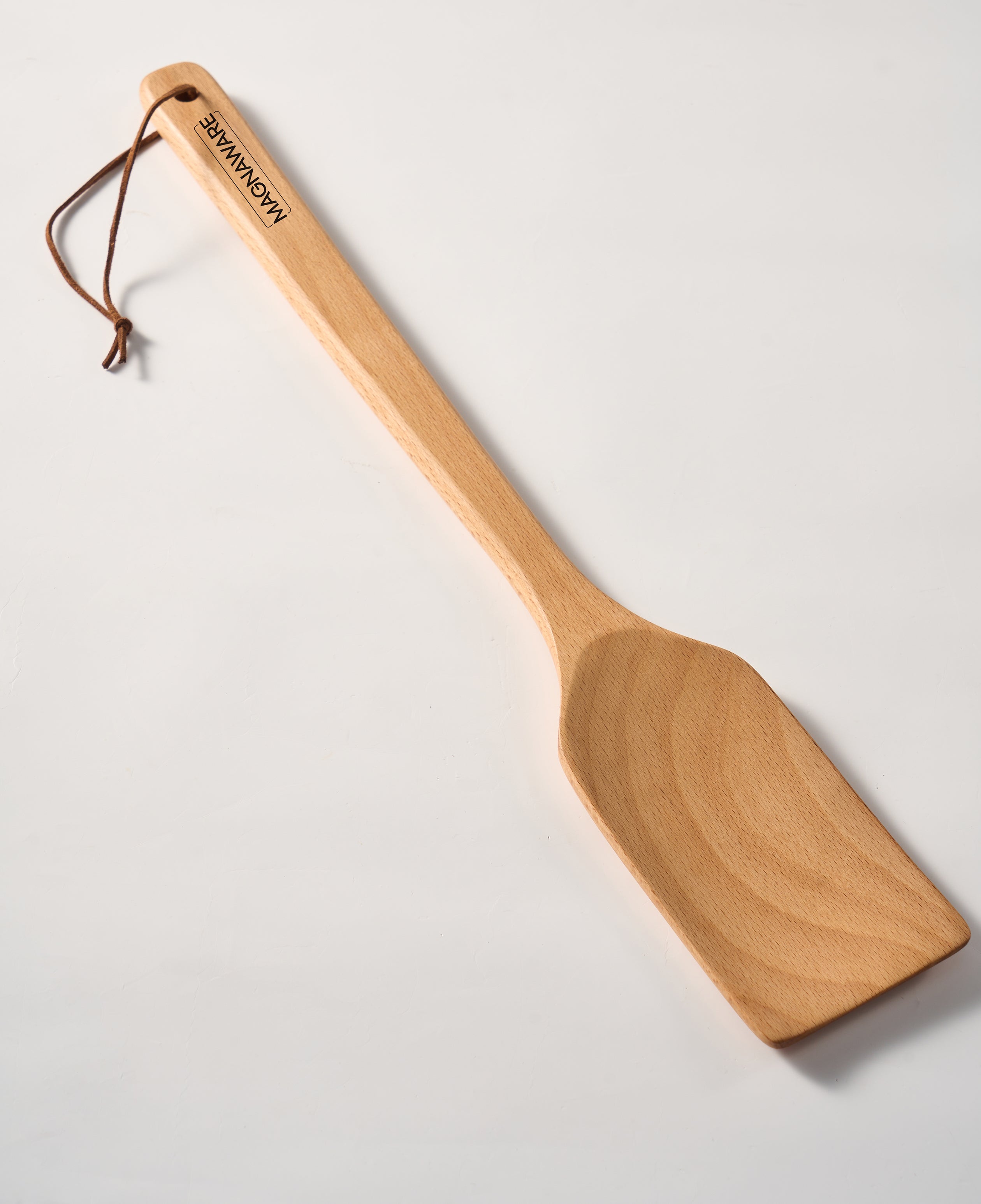 Extra Long Wooden Spatula - 18-inch Heavy Duty Stir Paddle for Cooking in Big Pots &amp; Wall Décor - Solid Natural Hard Wood Large Spatula.