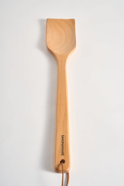 Extra Long Wooden Spatula - 18-inch Heavy Duty Stir Paddle for Cooking in Big Pots &amp; Wall Décor - Solid Natural Hard Wood Large Spatula.
