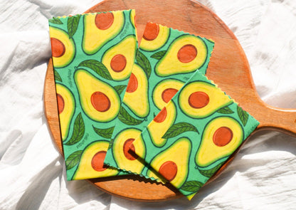 Beeswax Food Wrap - Avocado Print
