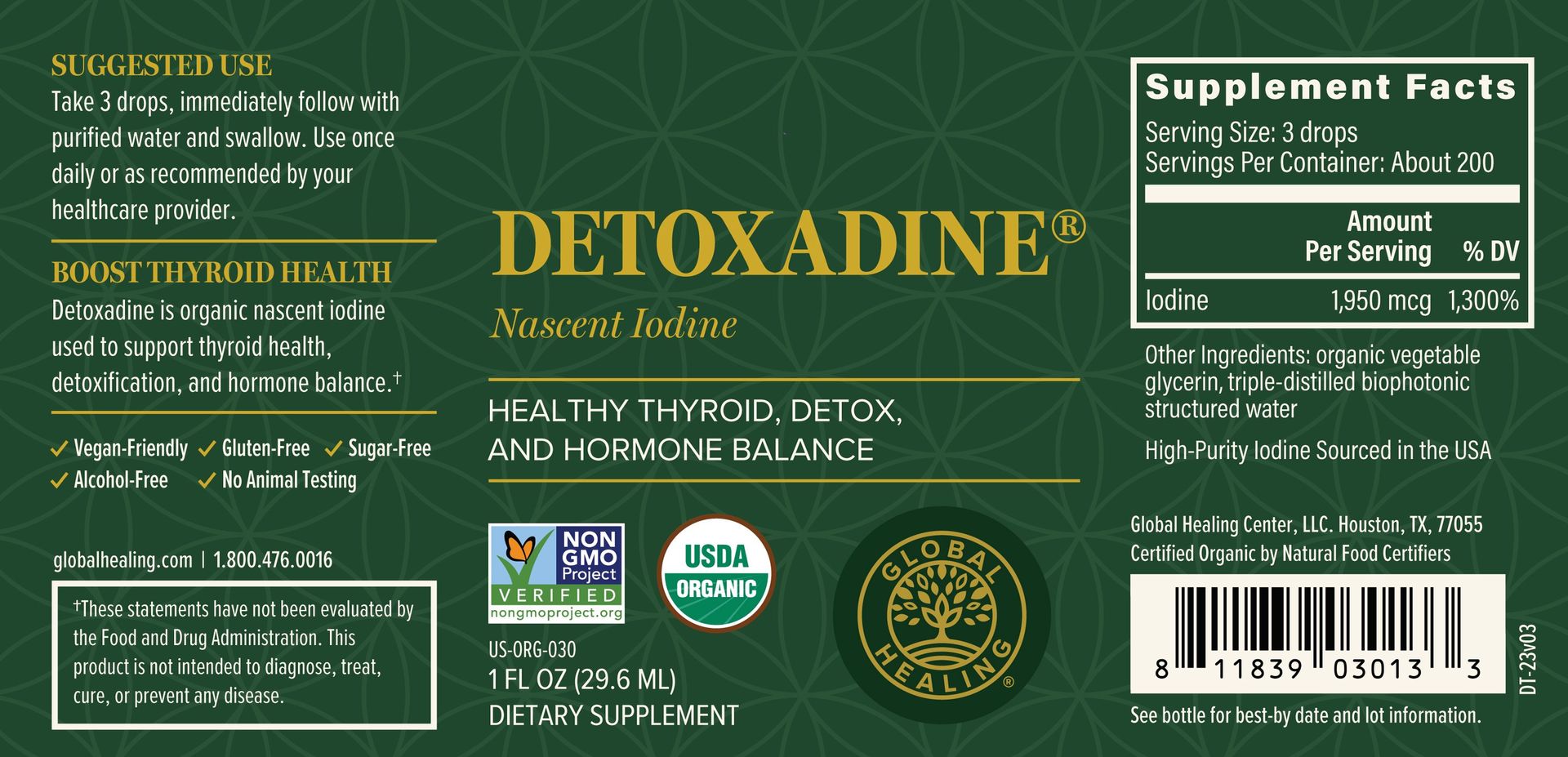 Detoxadine (Nascent Atomic Iodine) 1oz (29.6ml)