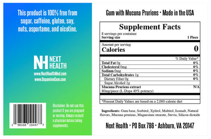 Next Level Dopamine Gum (1 pack, 8 pieces)