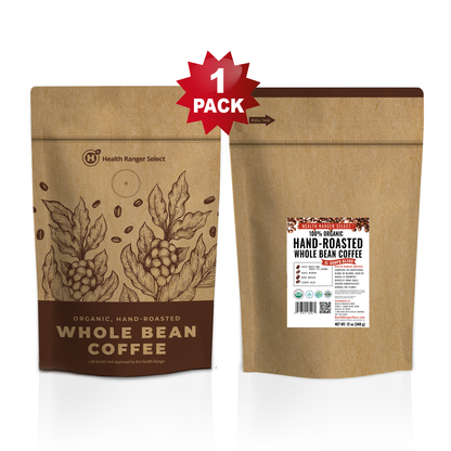 100% Organic Hand-Roasted Whole Bean Coffee Variety B (4-Pack)