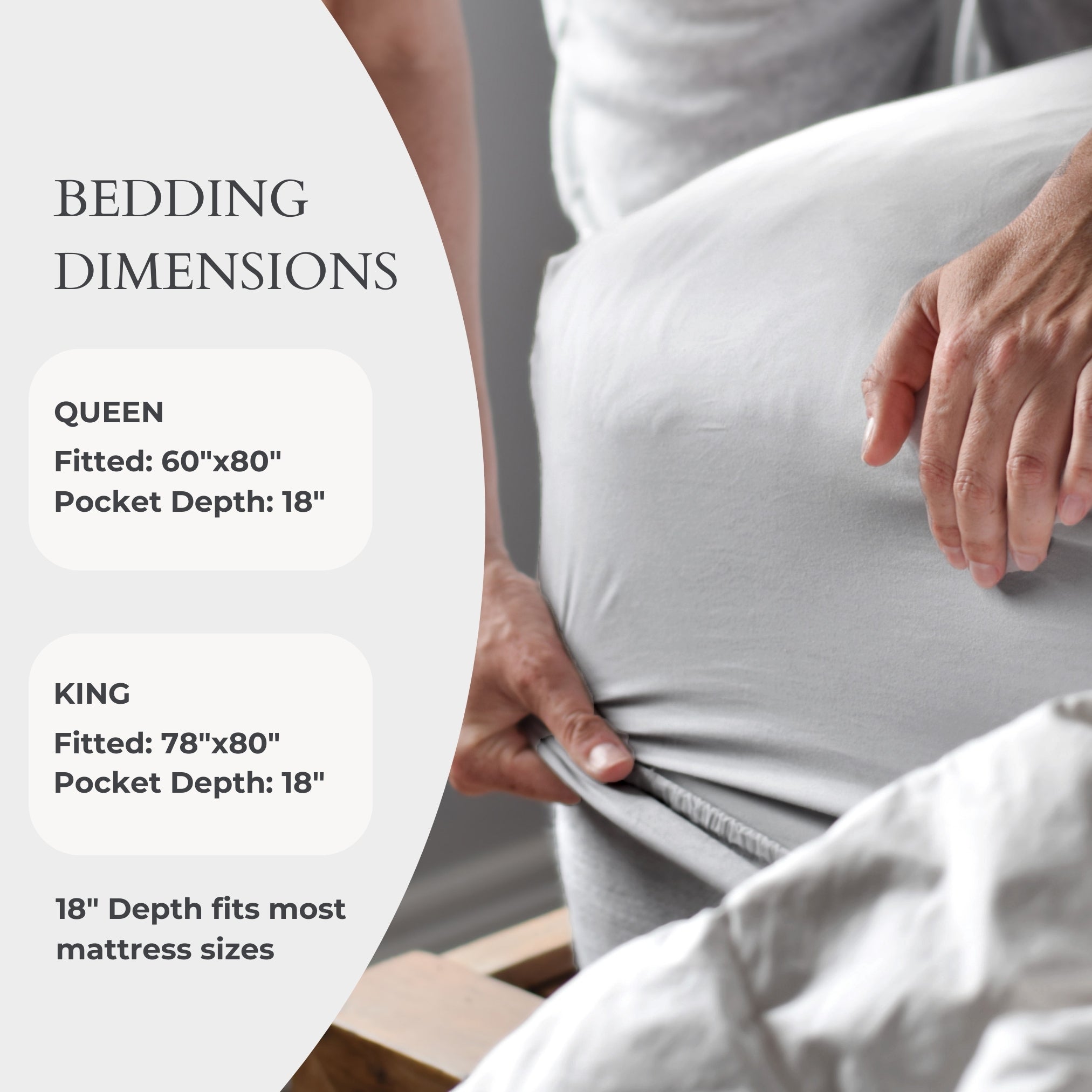 Bamboo Fitted Sheet - Platinum