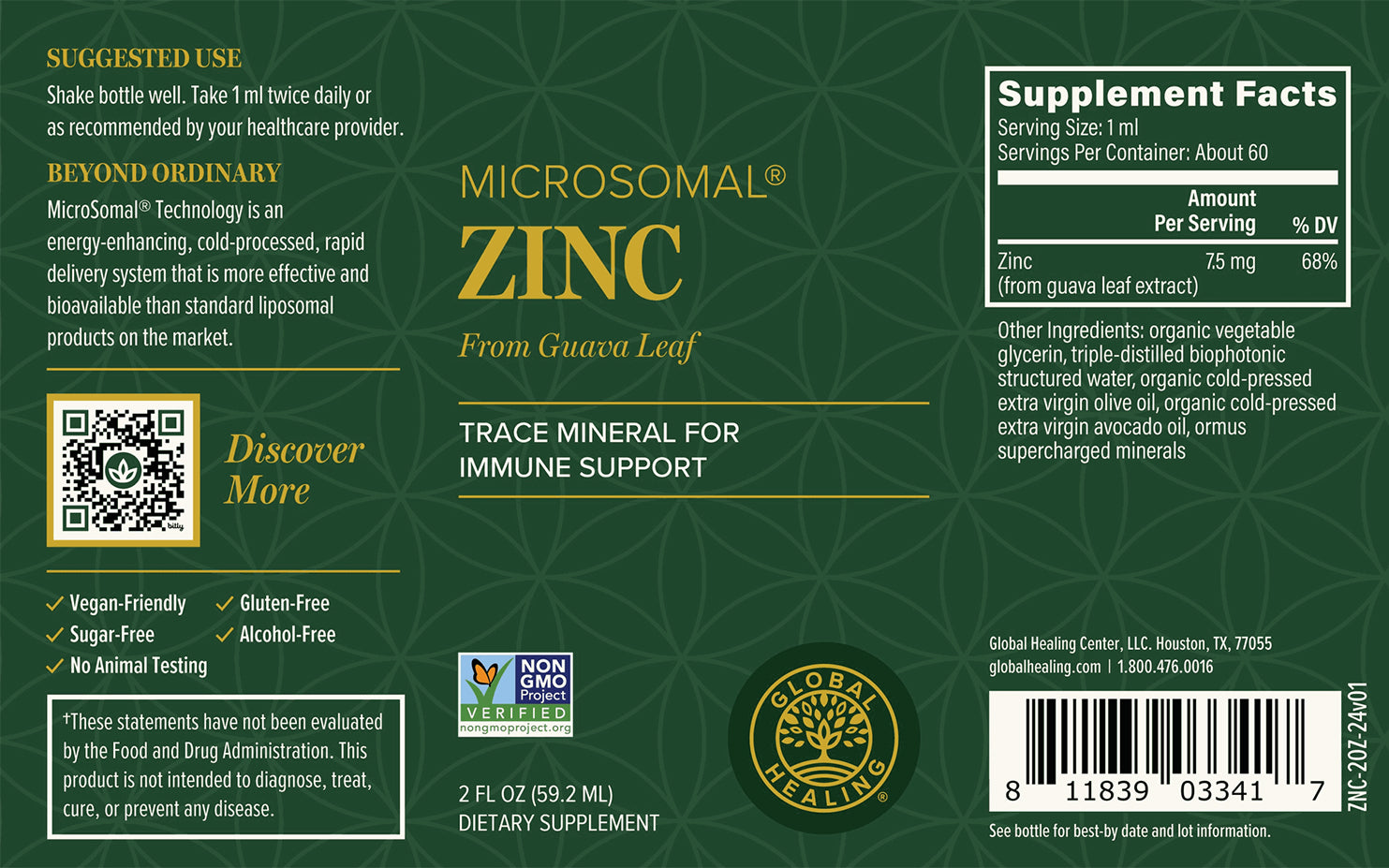 Microsomal Zinc (From Guava Leaf) 2 fl (59.2 ml)