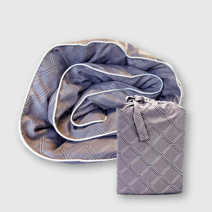 Bamboo Duvet Cover - Platinum Geo - Final Sale/No Returns