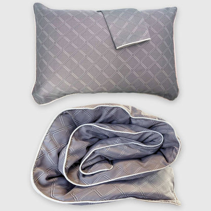 Bamboo Duvet Cover with Shams, 3pc - Platinum Geo