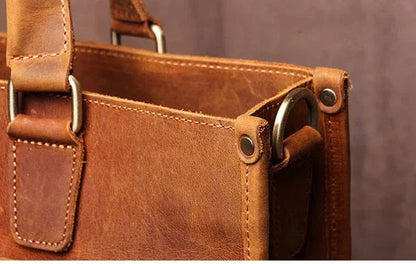 The Dagmar Leather Briefcase | Vintage Leather Messenger Bag