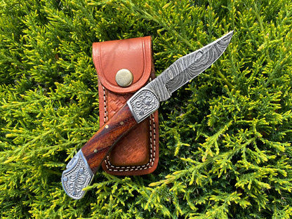 POCKET KNIFE WALNUT WOOD 6.5&