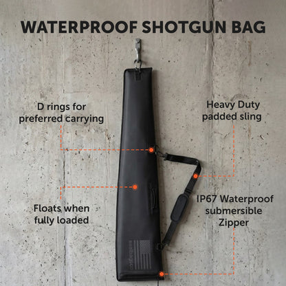 Waterproof Shotgun Case, IP67 Zipper Gun Bag for Bird and Waterfowl Hunting, 53"x12"