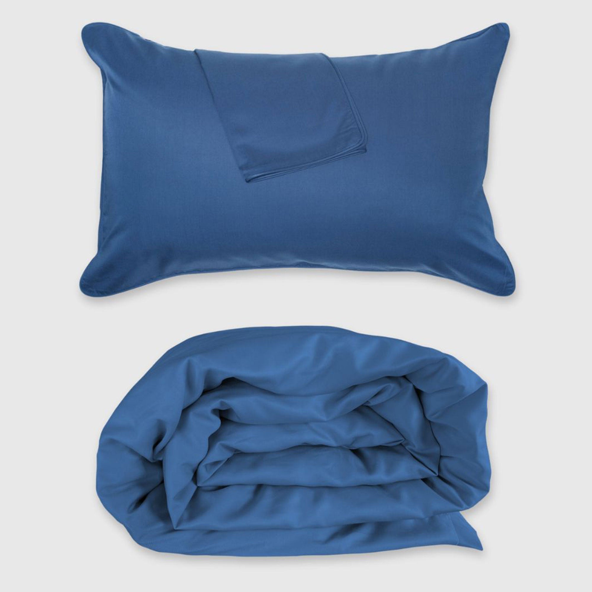 Bamboo Duvet Cover with Shams 3 Piece Set - Indigo