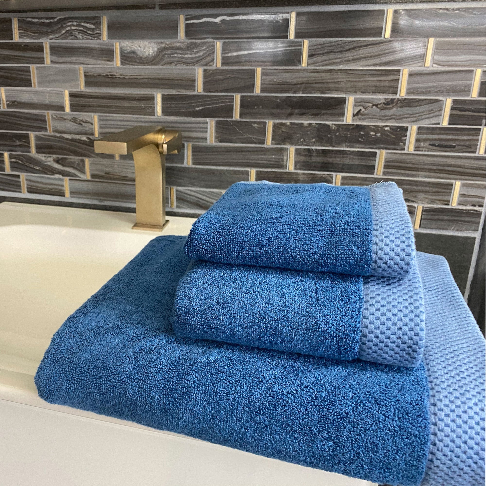 Bamboo 3 Piece Towel Set - Indigo