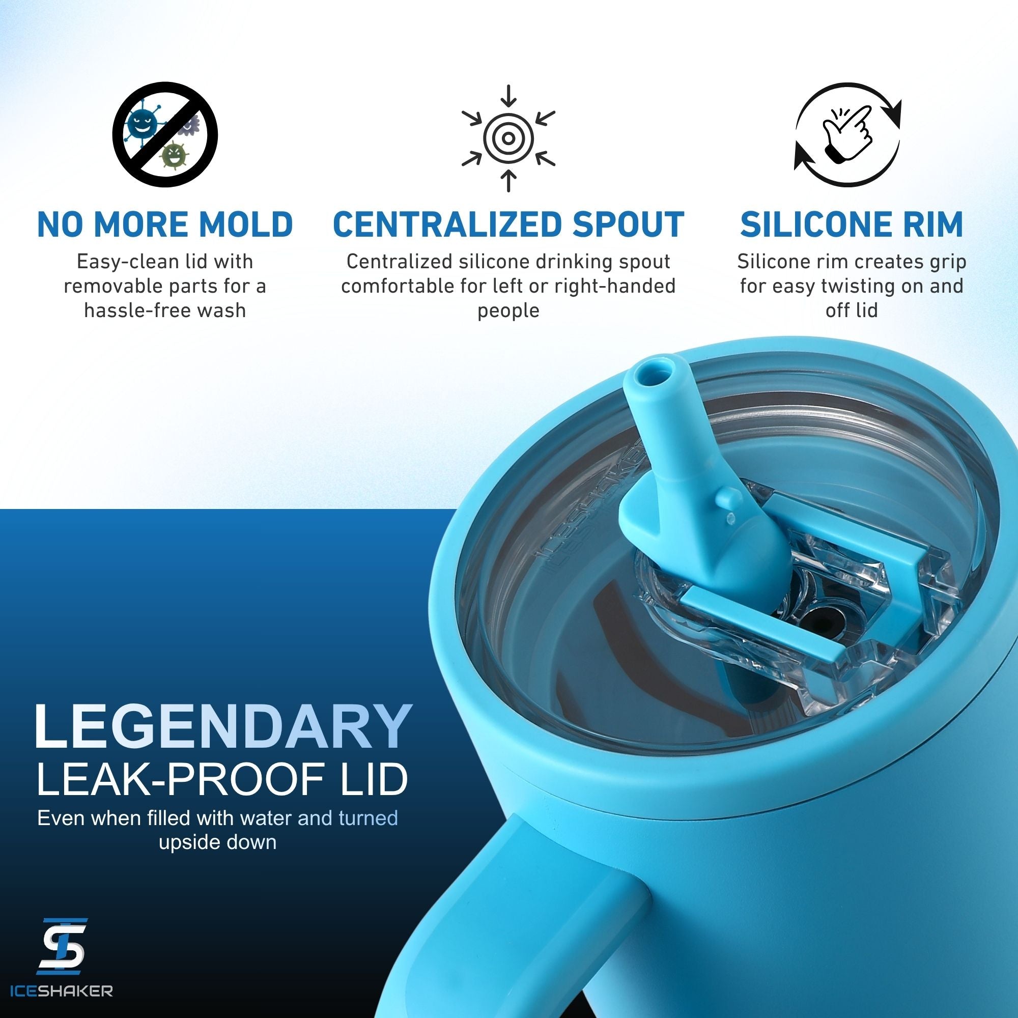 Ice Shaker Legend Series Stainless Steel Shaker Bottles