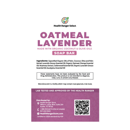 Oatmeal Lavender Soap Bar 3.25 oz (92g) (6-Pack)