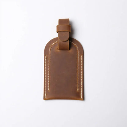 Full Grain Leather Luggage Tag