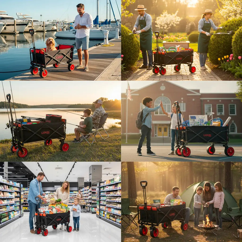 Compact Electric Camping Cart – Dual Motor &amp; Foldable Design