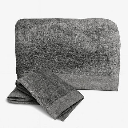 Melange Bamboo Cotton Bath Sheet 3 Piece Set - Charcoal
