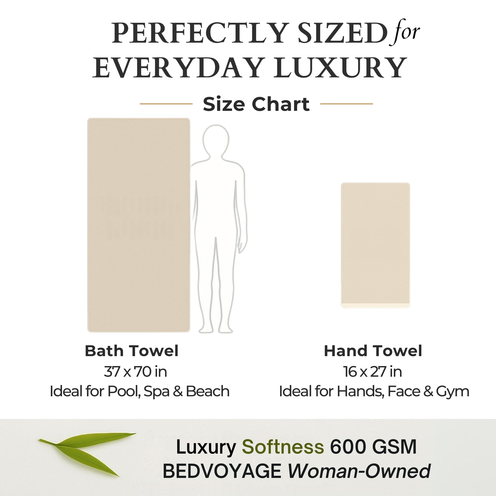 Bamboo Cotton Bath Sheet 3 Piece Set - Sand