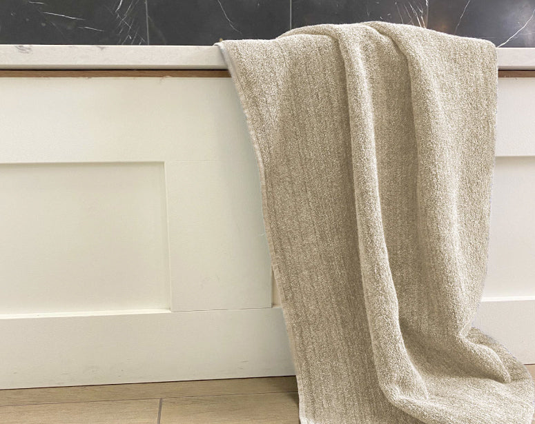 Bamboo Cotton Bath Sheet / Beach Towel - Sand