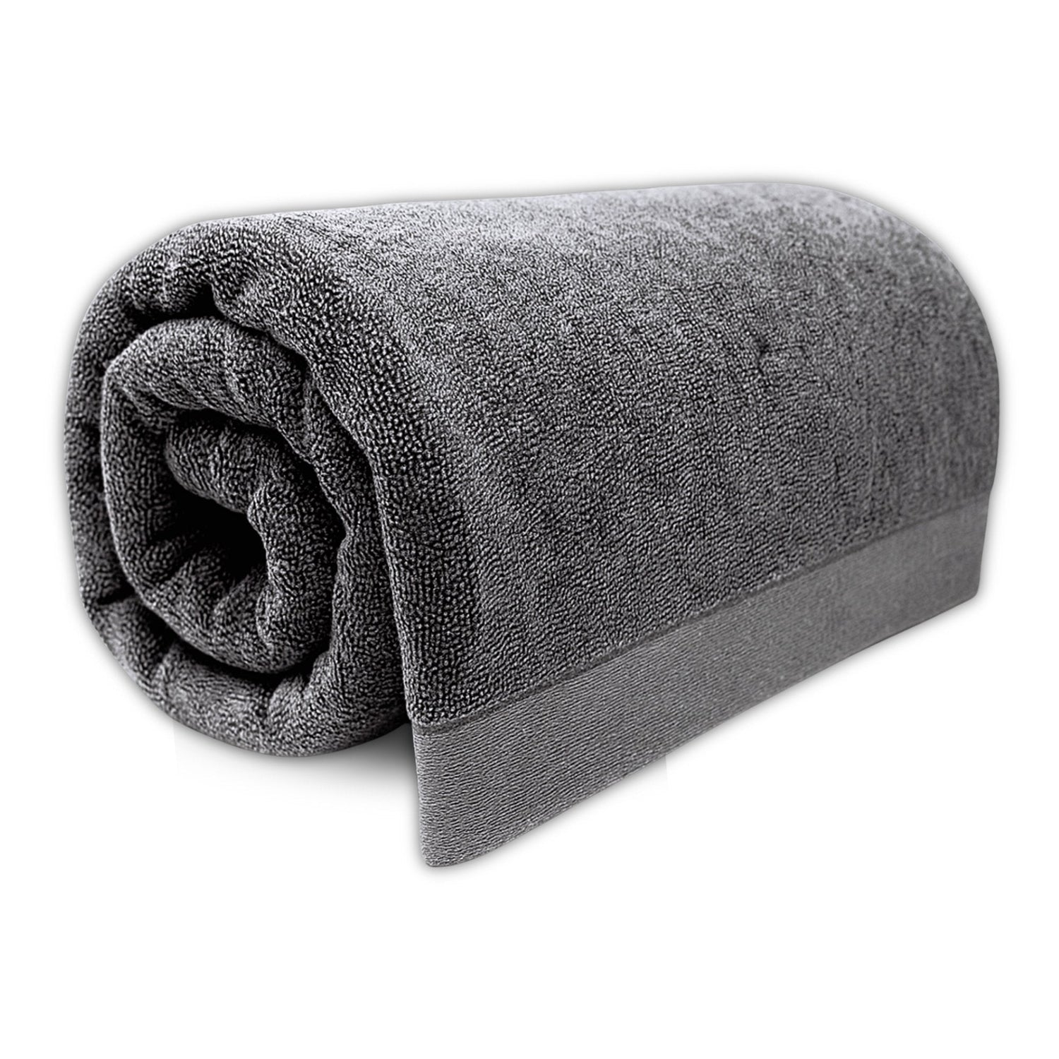 Melange Bamboo Cotton Bath Sheet / Beach Towel - Charcoal