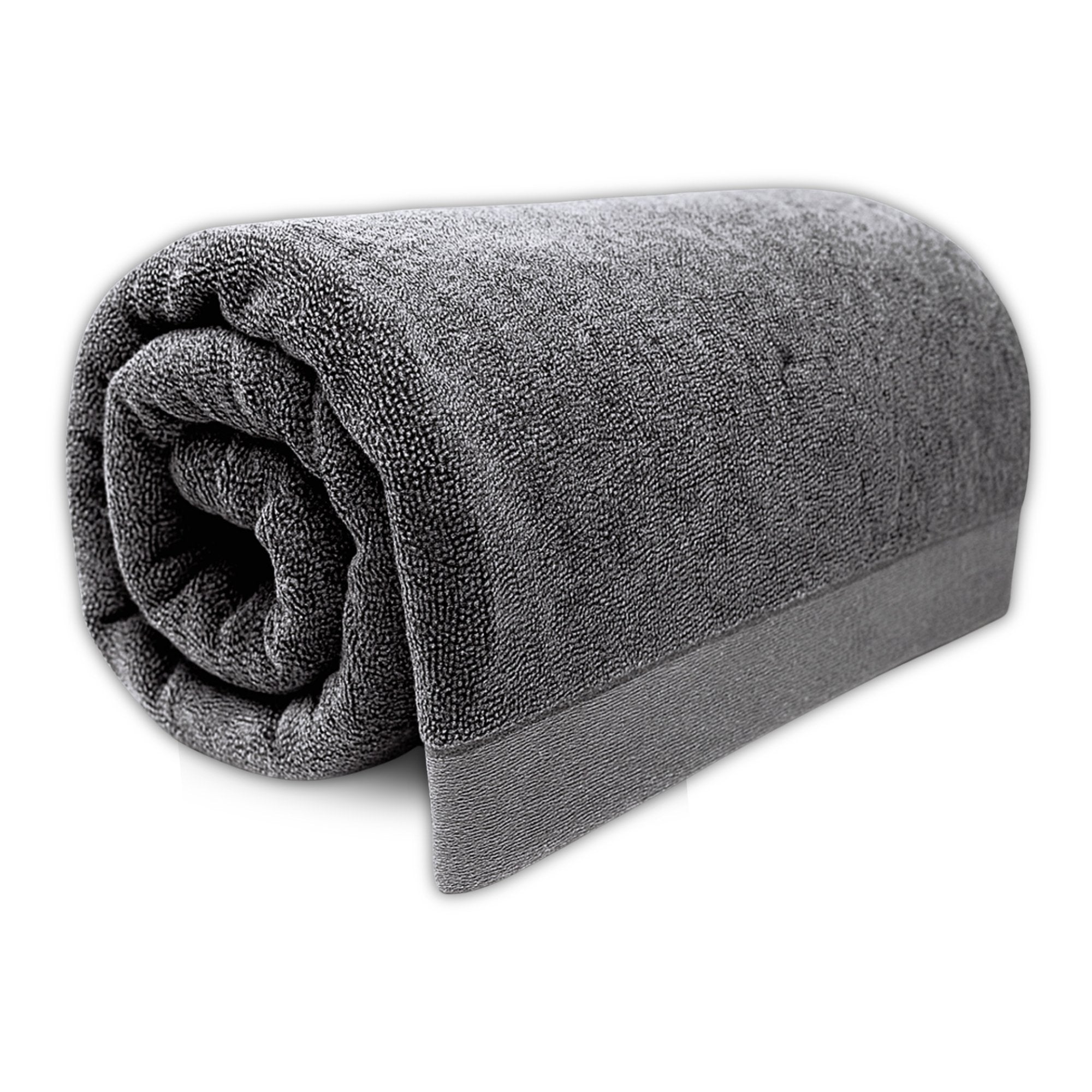 Melange Bamboo Cotton Bath Sheet / Beach Towel - Charcoal