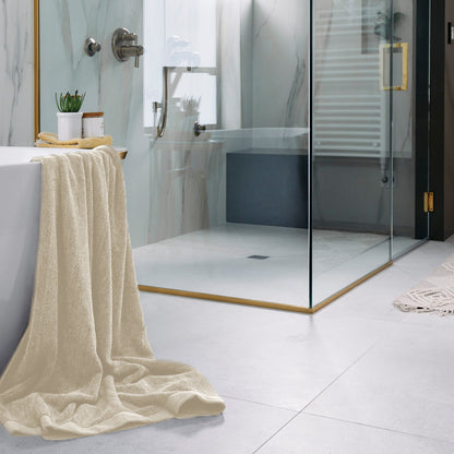 Bamboo Cotton Bath Sheet 3 Piece Set - Sand