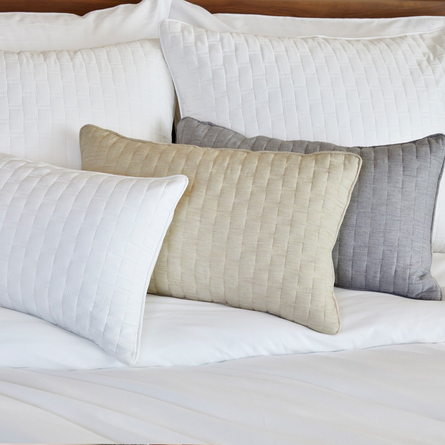 Bamboo Cotton Decorative Throw Pillow - Silver